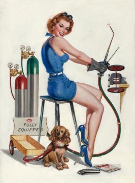 Pin Up Girl And Glamour Oil Paintings